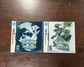 Pokemon Black White Glass Coasters | Fifth Generation, Retro Gamer Gift, Display Pieces - Video Game Box Art - Choose Your Own Set