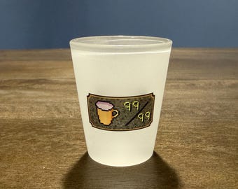 OSRS Frosted Shot Glass - Level 99 Drinking Old School Runescape Gift
