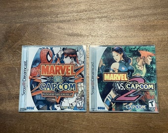 Marvel Vs Capcom Video Game Glass Coasters - Sega Dreamcast Gift for Office and Gamers - Clash of Super Heroes - New Age of Heroes Gift Set