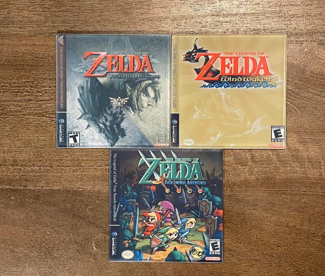 The Legend of Zelda Gamecube Coasters Wind Waker Twilight Princess Four