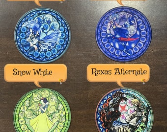 Kingdom Hearts Coasters - Tempered Glass Coasters - Gamer Gifts