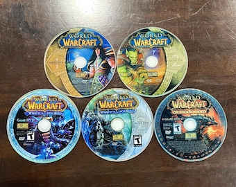World of Warcraft Game Disc Glass Coasters - Gaming Coasters - PC Gaming - WoW - Wrath of the Lich King - Cataclysm - Choose Your Own Set