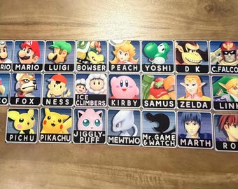 SSB Melee Coasters | Super Smash Bros Melee Tempered Glass | Full Character Roster | Choose Your Own Set!