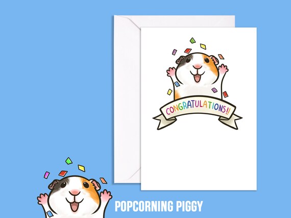 Fantaisie Joyeux Anniversaire Carte De Vœux Du Cobaye 1 Own Design Fetes Occasions Speciales Maison