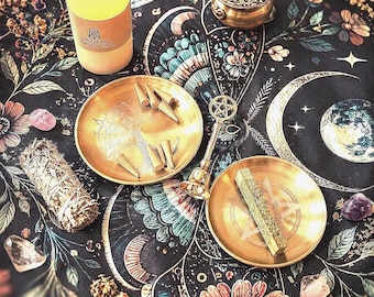 Ritual Glocken Altar Set mit Palo Santo und Räucherstäbchen, (Sage Optional) Spirituelles Reinigungs Kit - Wicca Altar Werkzeuge & Zubehör, Hexerei Geschenk