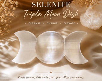 Selenit Aufladeschale / Kristall Aufladeplatte / Mond Altar Schale / Energie Reinigungsschale / Spirituelles Geschenk / Altar Dekor / Wicca Pagan Werkzeuge