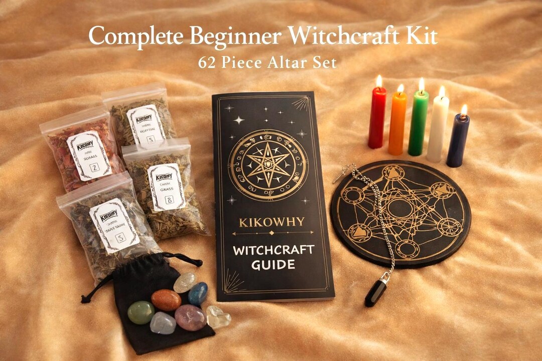 Complete 62 Piece Wicca/witchcraft Starter Kit Perfect for Beginners ...