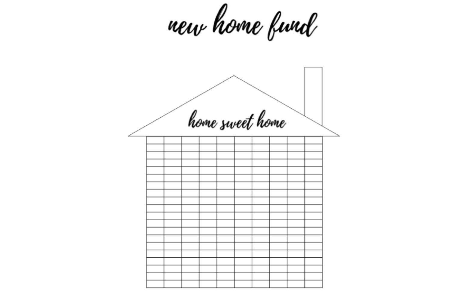 Home Down Payment Printable Savings Tracker A4 A5 US Etsy