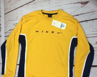 nike yellow sweatshirt vintage