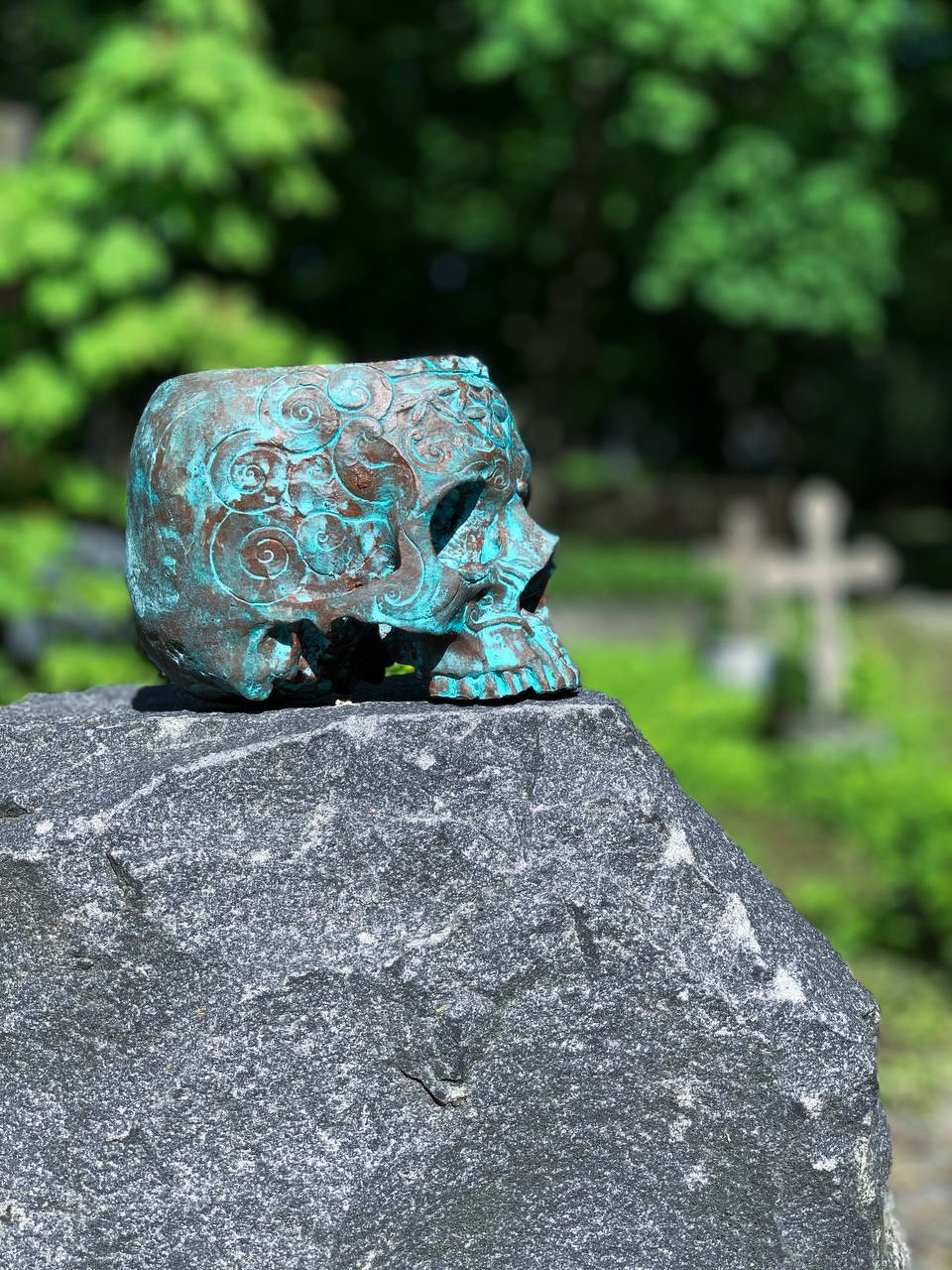 Skull incense holder/Skull incense burner Copper Etsy