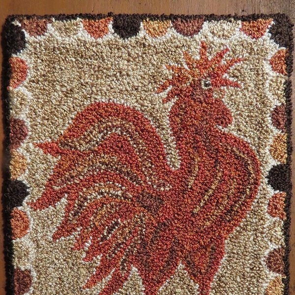 REDWARE ROOSTER punch needle pattern