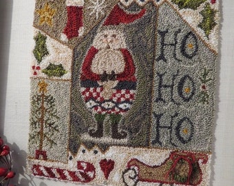 SANTA COLLAGE punch needle pattern