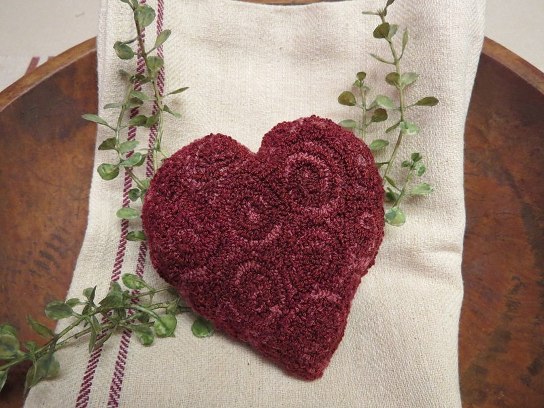 SPIRALLY HEART Punch Needle Pattern Etsy