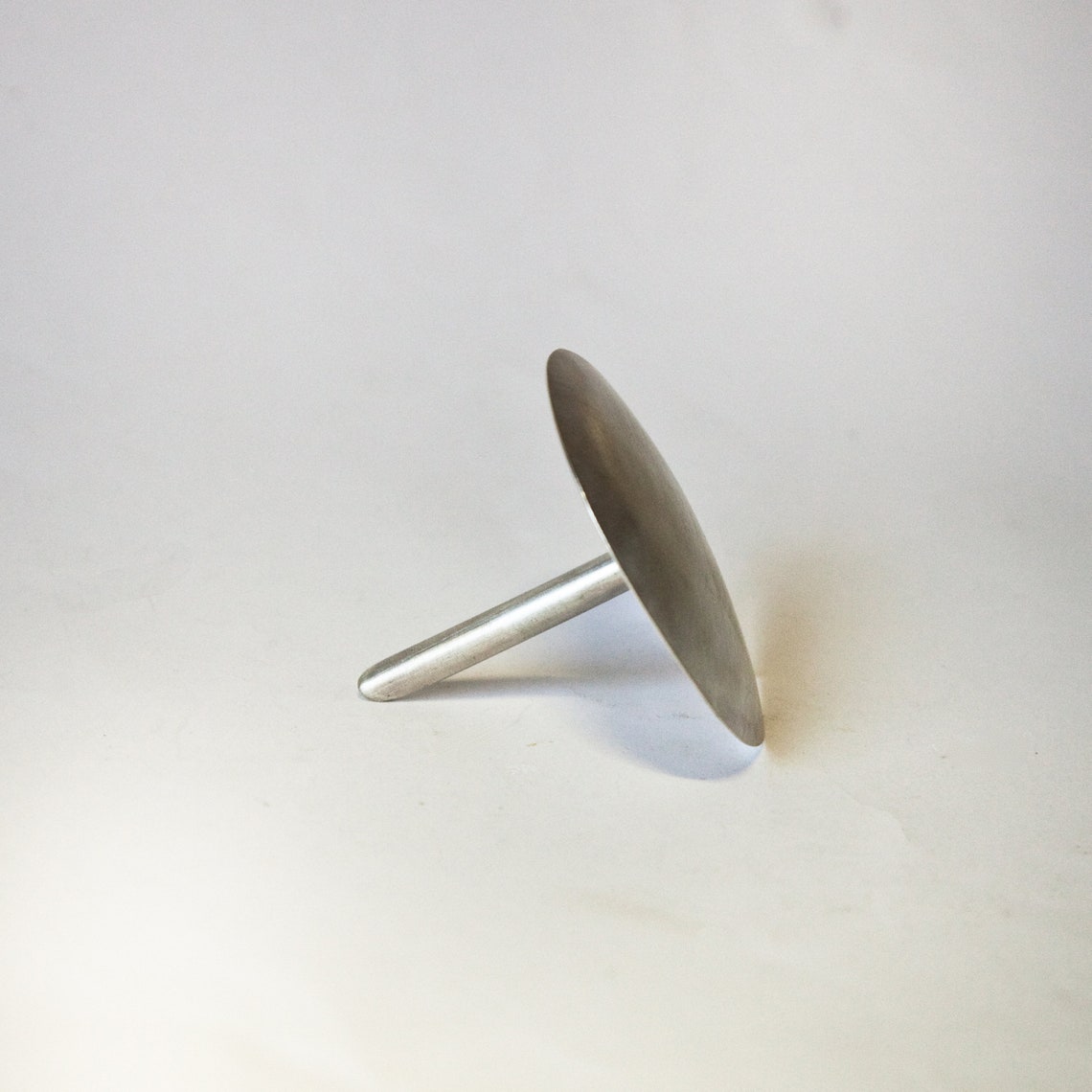 Silver Thumbtack. Pinshaped Brooch. Designer Brooch. Pop Etsy