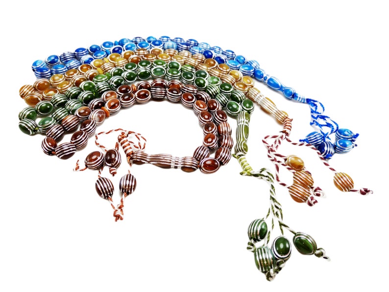 Lot 4 Tasbih Prayer 33 Handmade Worry Beads Misbaha Muslim Islamic Zikr Rosary Gift Tasbeeh Islam Zikr Meditation