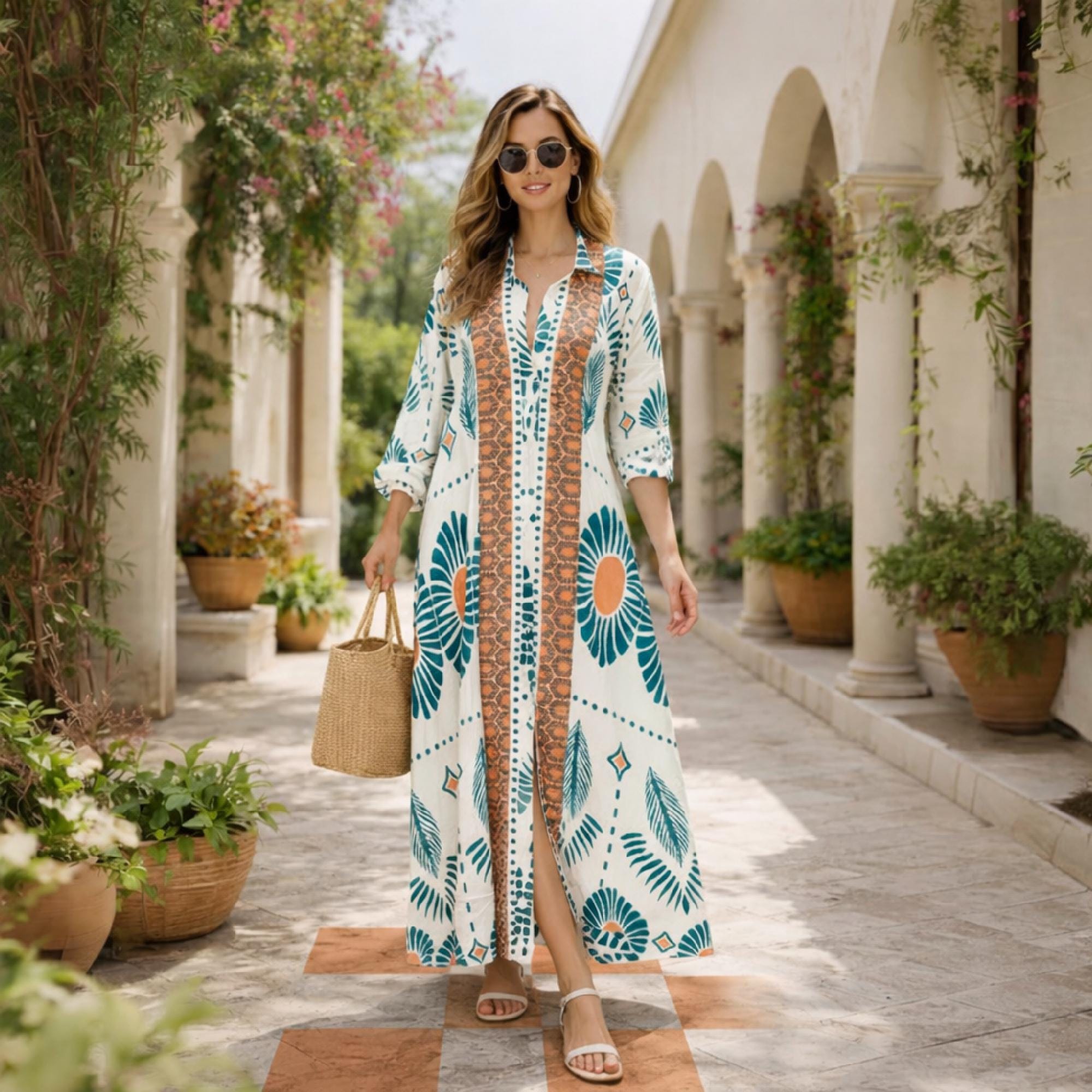 Embroidered Cotton Maxi Dress - Etsy Embroidered Cotton Maxi Dress - Etsy