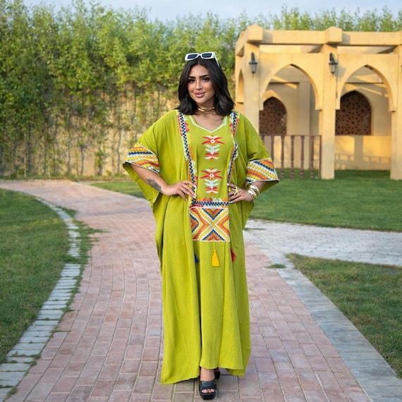 linen caftan dress Sande Linen Kaftan Burro