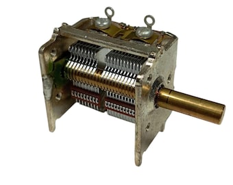 Condensador variable Alps antiguo – 25-450 pF, sintonizador de antena, radioaficionado
