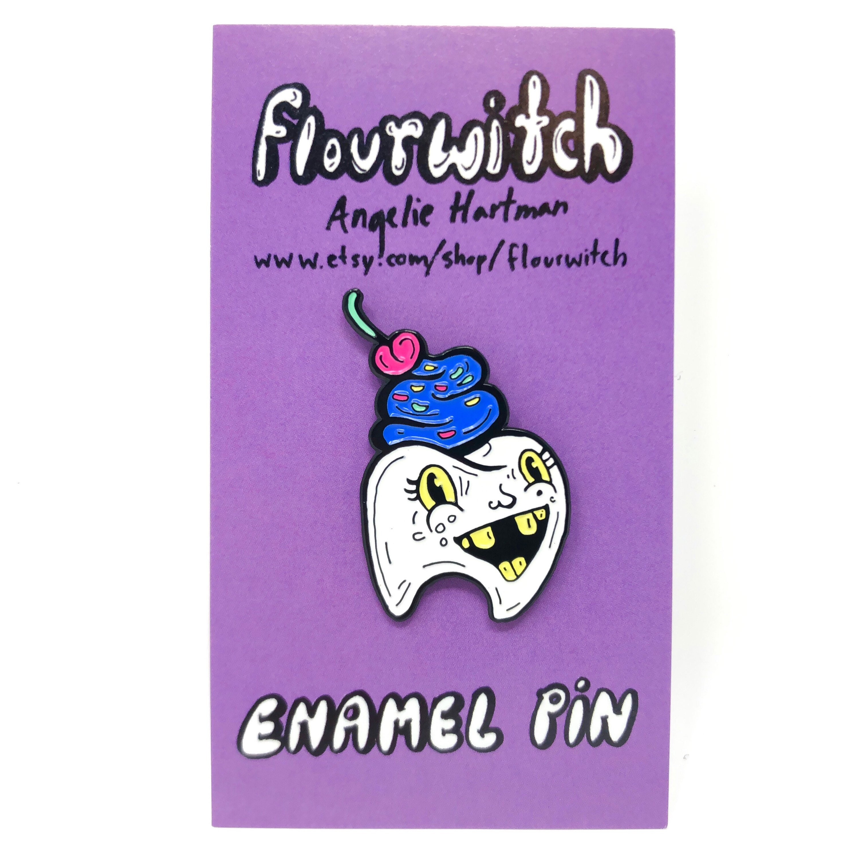 SWEET TOOF enamel tooth pin Etsy