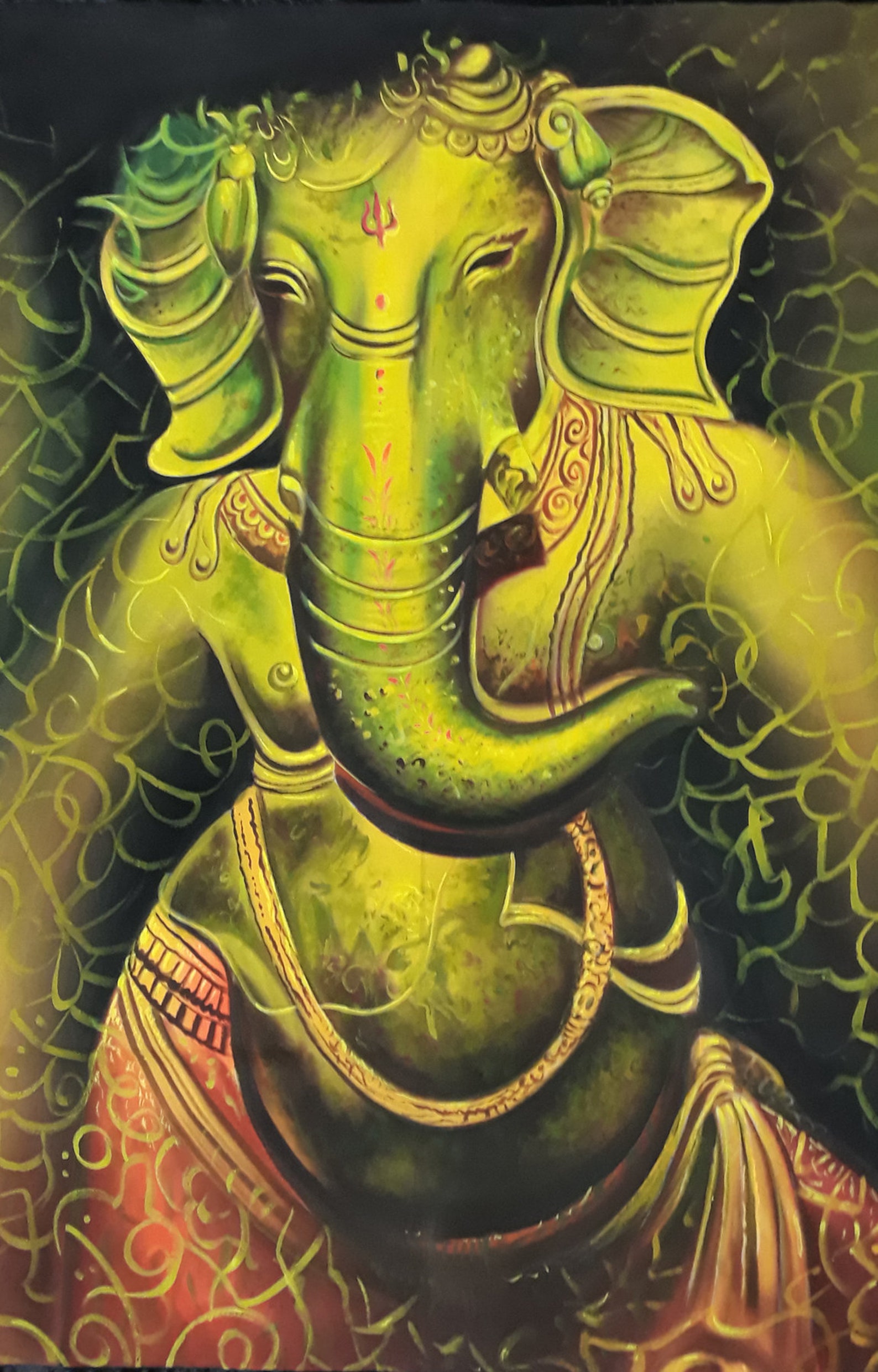 God Ganesha Neon Painting Fluorescent Painting Neon Paint - Etsy UK