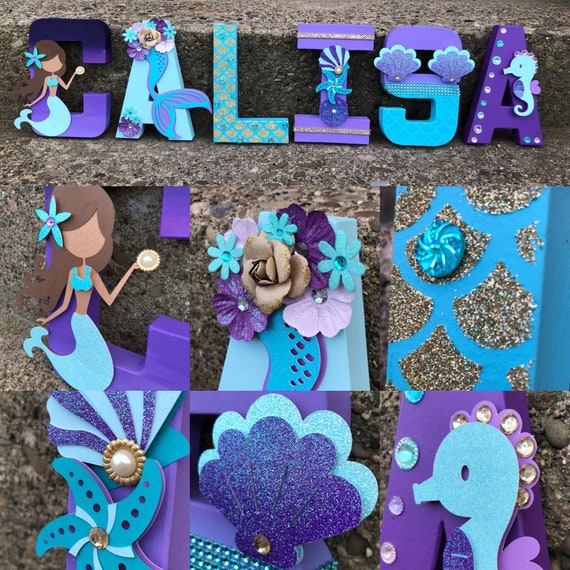 Mermaid Name  Mermaid Letters Mermaid Decor  Mermaid Party  