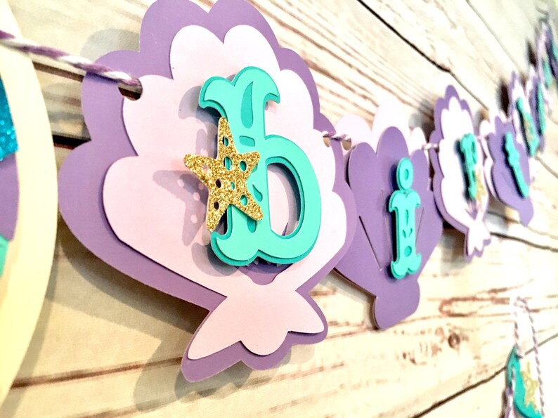 Under The Sea Birthday Banner Under the Sea Name Banner Mermaid Happy Birthday Banner Mermaid Name Banner Mermaid Party Banners
