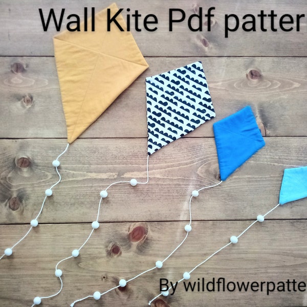 SALE NEW Wall Kite PDF Pattern, nursery wall kites, nursery decorations, pdf pattern