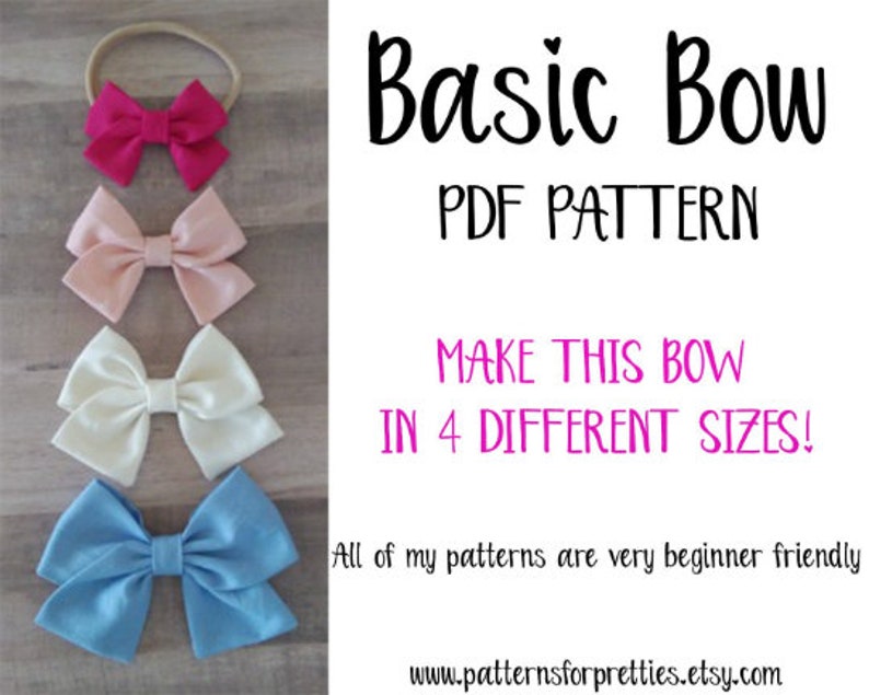 SALE Sailor Bow and Basic Bow PDF Pattern Bundle | Etsy