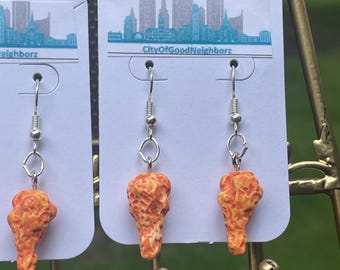 Chicken Wing Earrings / Unique Earrings / Buffalo, NY/ Love for our City