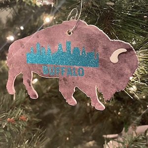 Handmade Buffalo Skyline Ornament