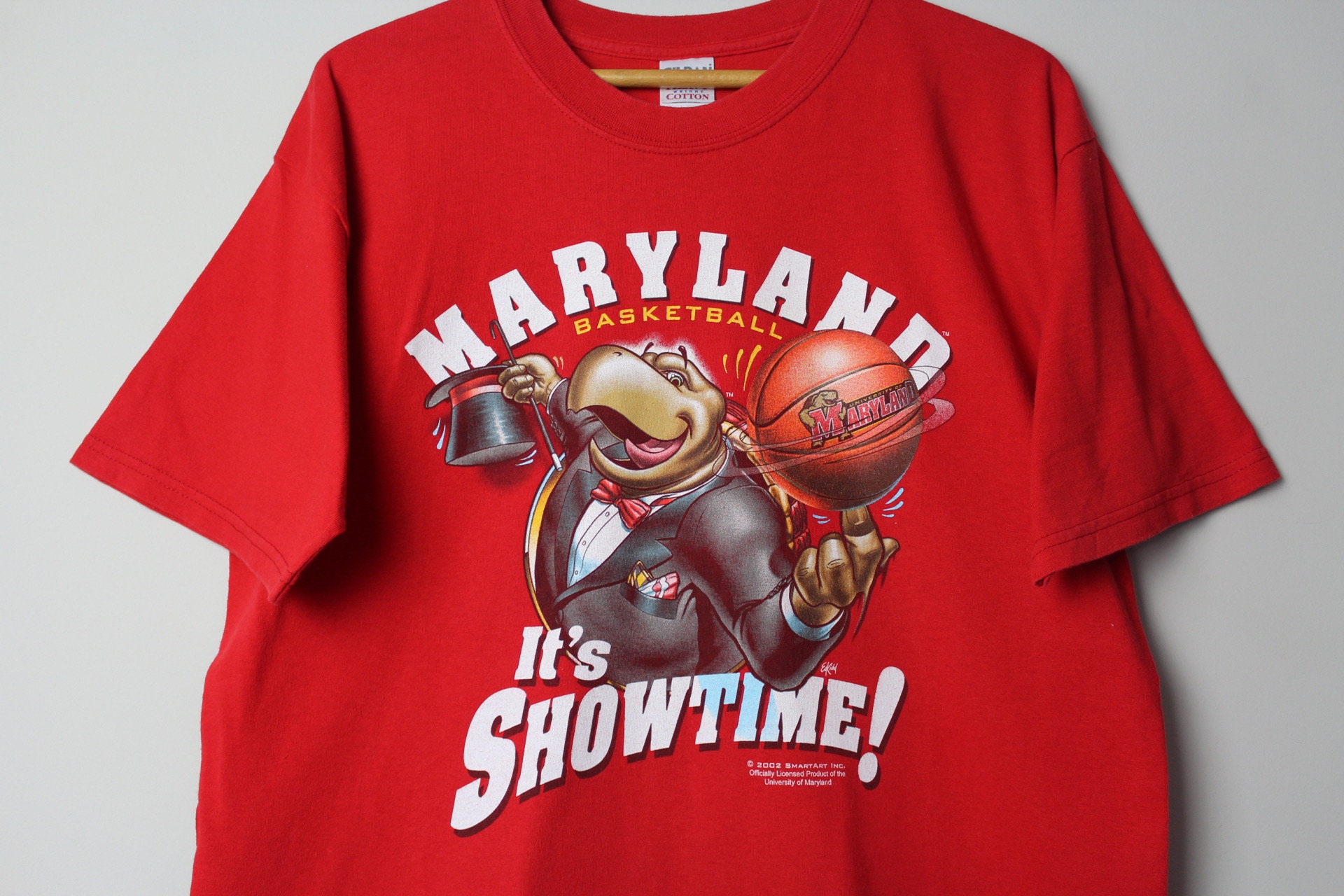 College T-Shirt College Sweatshirt Kleding Herenkleding Overhemden & T-shirts Polos College Park Maryland Size Medium 90's Vintage MARYLAND TERRAPINS Red Polo Shirt 