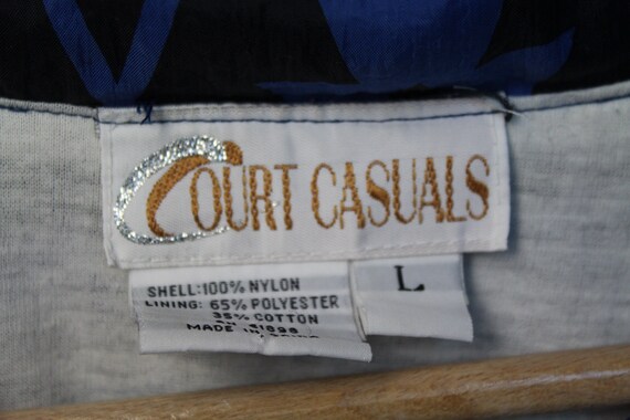 Vintage Blue Court Casuals Retro Pattern Windbrea… - image 5