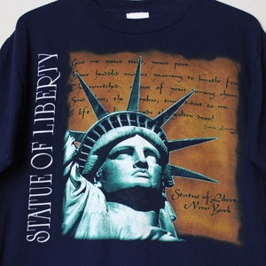 90s Vintage Statue of Liberty Graphic T-Shirt -- Single Stitch, Dynasty Tag, Made in USA