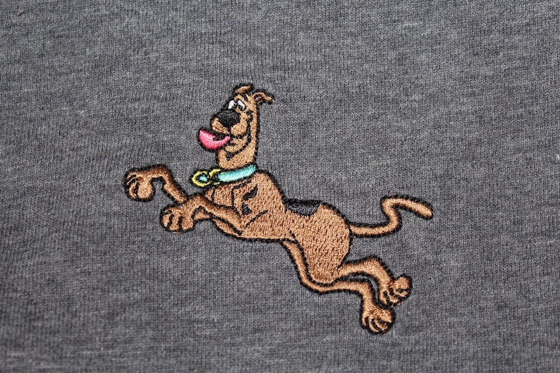 Embroidered Scooby Doo Collared Polo Shirt