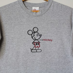Vintage Disney Store Mickey Mouse Rubber Stick Out Graphic T-Shirt