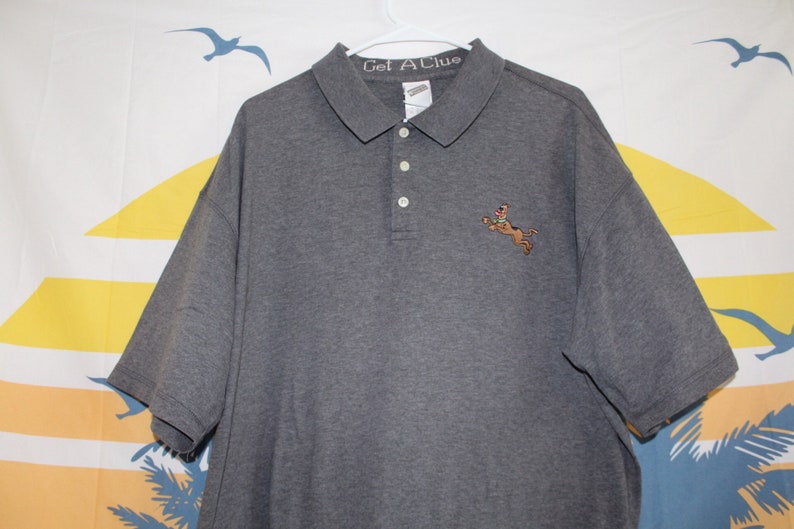 Embroidered Scooby Doo Collared Polo Shirt