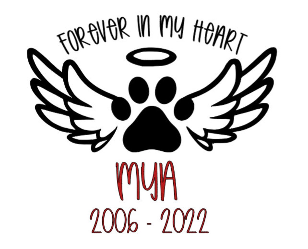 Forever in My Heart Pet Memorial Decal Personalized Dog Etsy