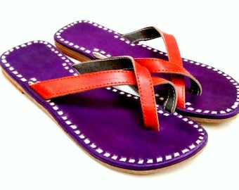 Handmade Treasuree Minimal Leather slides, Women Casual Slip on's, Handcrafted Summer Sandals, Genuine Leather Flats