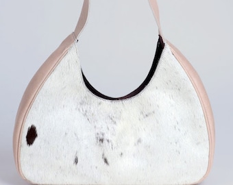 Cowhide shoulder bag , western hobo bag handmade handbag