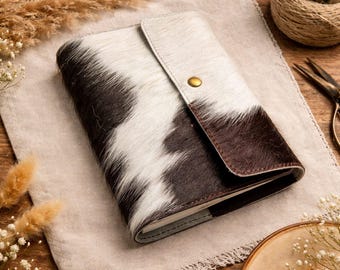 Handcrafted Hair-On Leather Refillable Cover