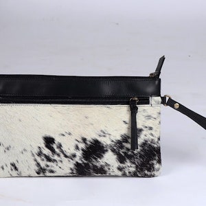 Real Cowhide Wristlet Clutch Purse Hairon Cowhide Leather Wristlet Clutch Purse Wallet