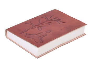 Leather journal, handmade journal, buddha journal