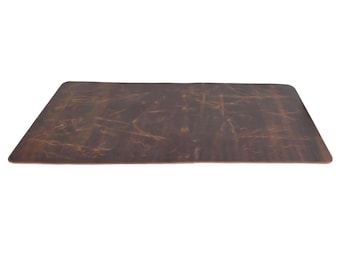 Leather Desk Mat, Custom Size Desk Pad, Personalized Office Accessories, Leather Writing Pad