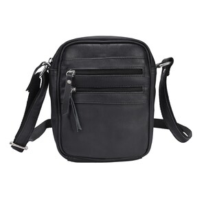 Bolso bandolera de piel auténtica unisex Bolso bandolera Bolso de piel para hombre
