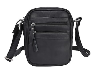 Genuine Leather Messenger Bag: Unisex Crossbody Satchel