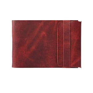 Handgemachter Schatz Antik Unlined Papier Leder Künstler Journal 7x10" (Rot) | Vollrindleder, Hunter Leder