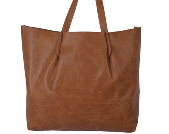 Leather tote handbag, shoulder handmade bag, genuine leather tote western bag