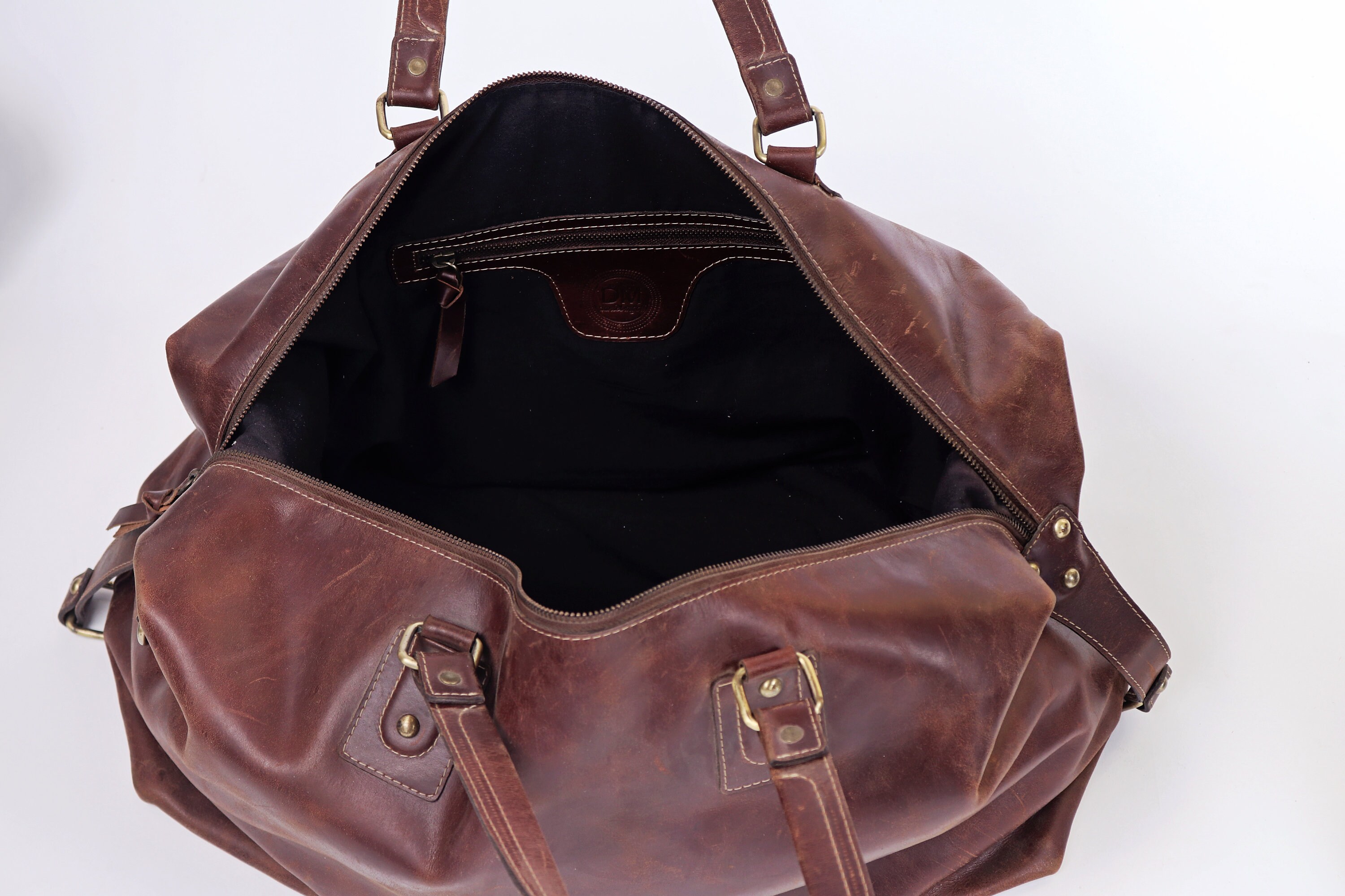 The Darrio Brown Leather Duffle Bag For Men & Women - The Jacket Maker