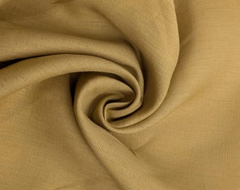 Gold Yellow Linen Fabric by the yard X 58" wide