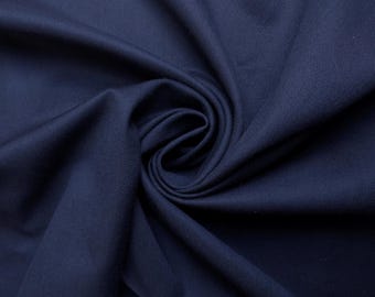 Stunning Blue Wool Cotton Blend Fabric by the yard X 60" wide